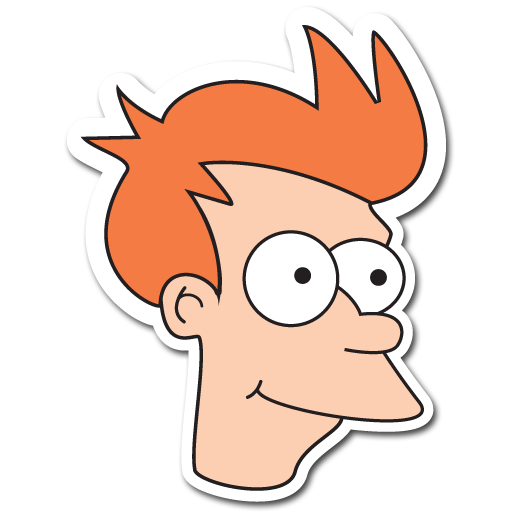 fry_HEAD FUTURAMA STICKER