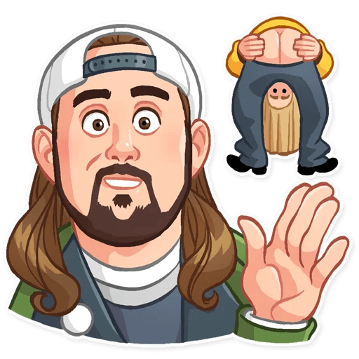 jay and silent bob funny cartoon wall sticker 5