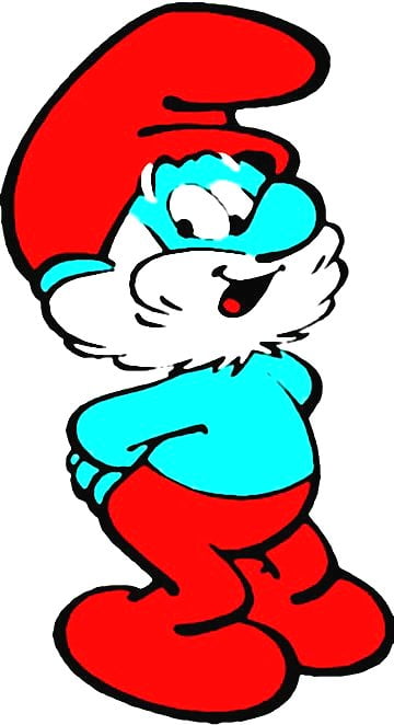 Papa Smurf Decal Color