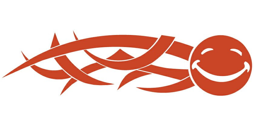 Smileface Tribal Auto Side Graphics (Pair)