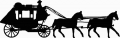Stage Coach Diecut Western Decal