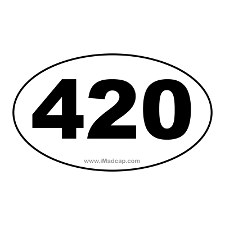 420 OVAL STICKER 44