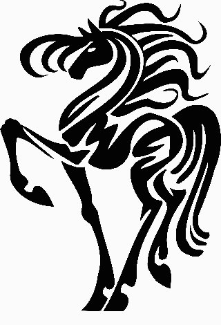a vinyl horse car or wall decal 13