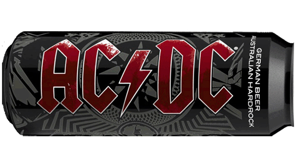 ACDC Beer Can Sticker