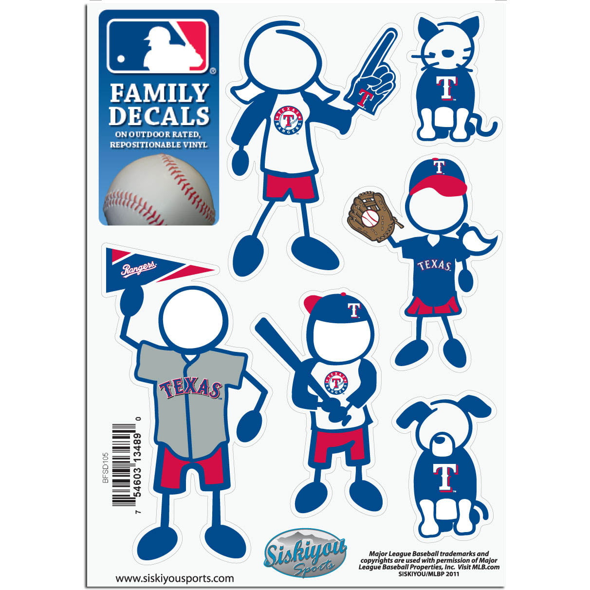Rangers Stick Family Decal Pack