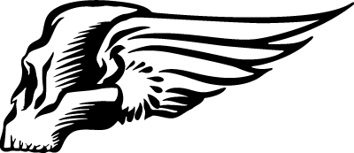 Biker Skull Decal 10
