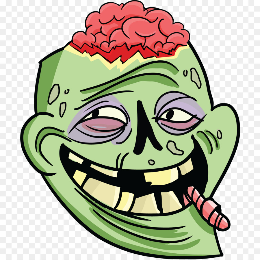 COOL ZOMBIE HEAD STICKER