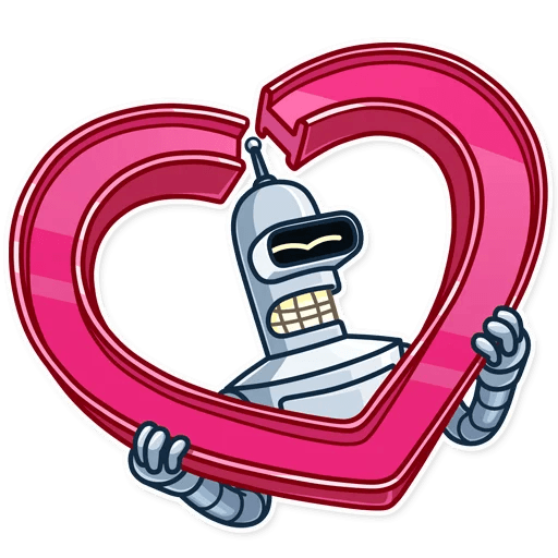 futurama tv show cartoon bender sticker 7