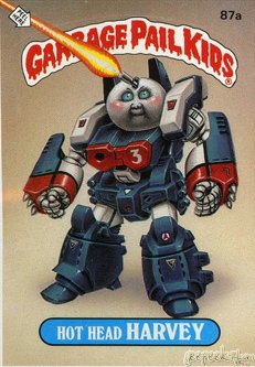 Hot Head Harvey Funny Sticker Name Decal