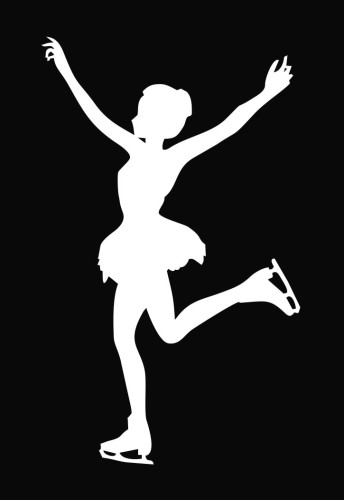 Ice Skating Attitude Spin Logo Die Cut Vinyl Decal Sticker