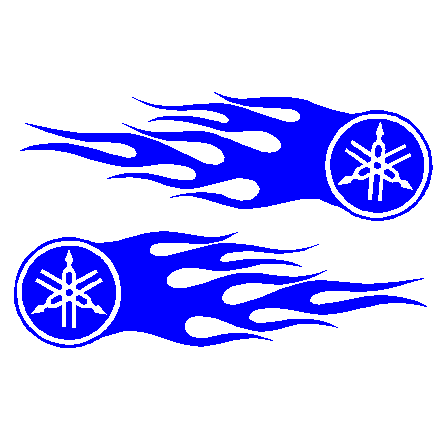 Yamaha flame decal