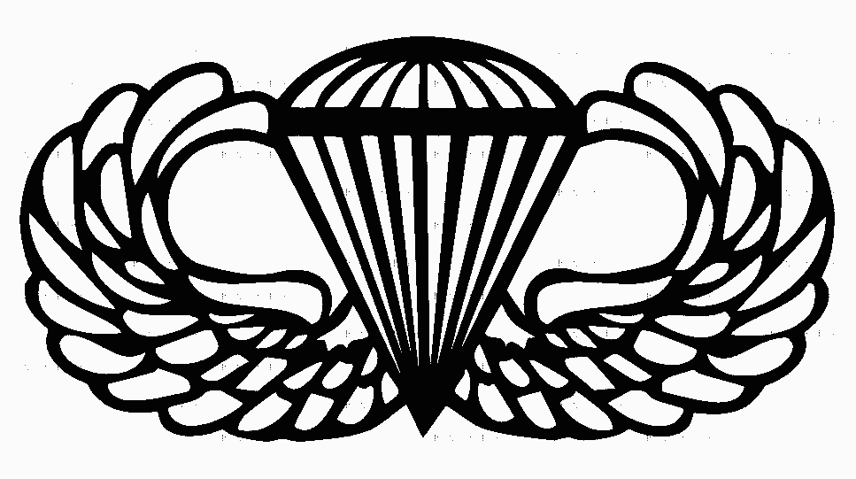 airborne jump wings die cut decal