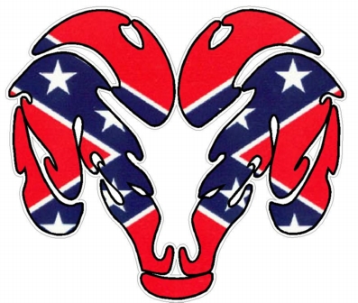 Dodge Ram Tribal Logo - REBEL FLAG