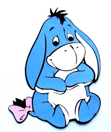 eeyore baby color sticker