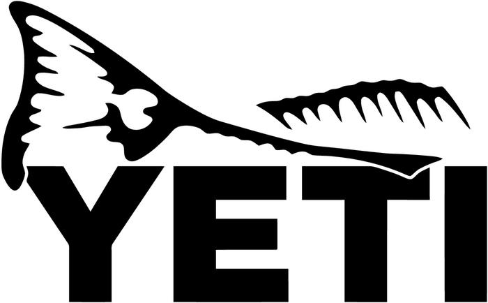 fishing YETI decal