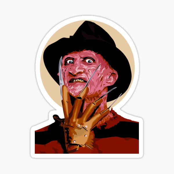 FREDDY KRUGER HAND COLOR STICKER 2