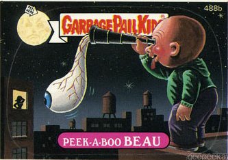 Peek A Boo BEAU Funny Decal Name Sticker