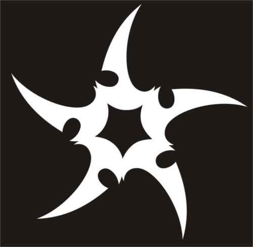 Starfish White Die Cut Decal