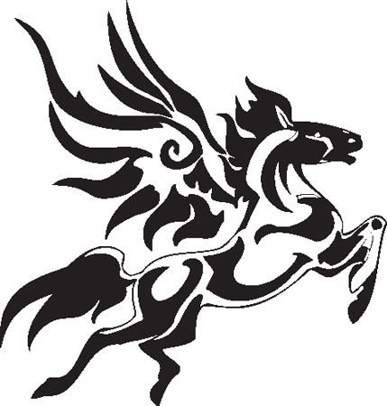 a vinyl horse car or wall decal 02