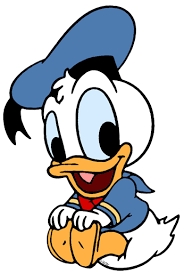 baby donald toon car sticker
