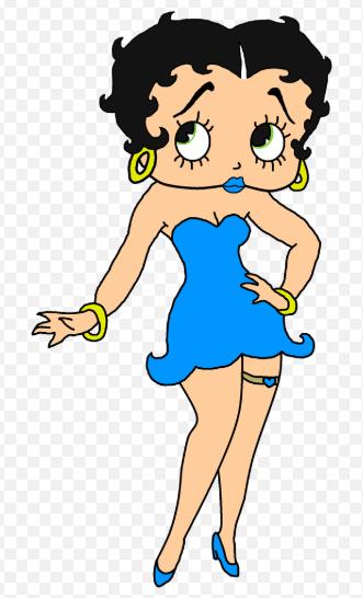 betty boop blue dress sticker