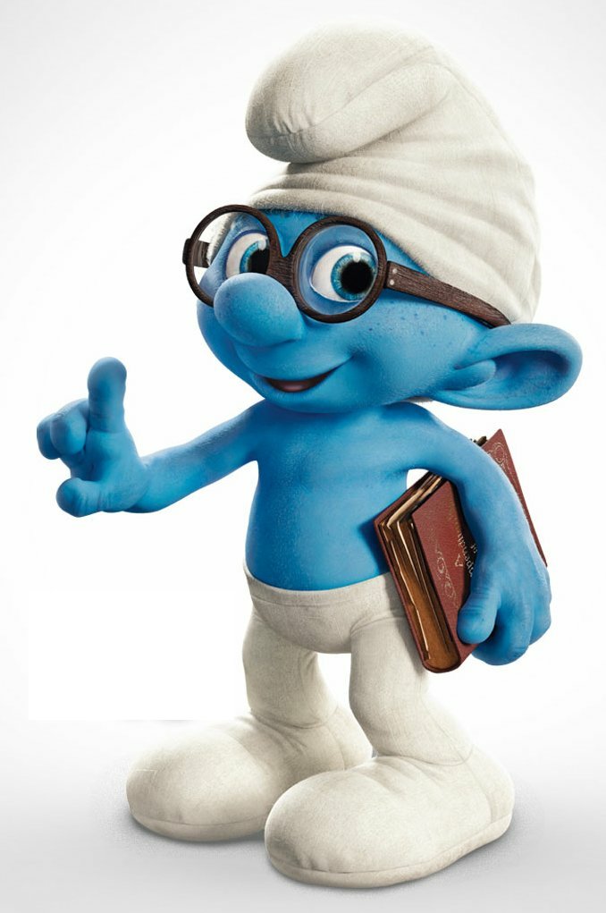 Brainy Smurf Movie Sticker