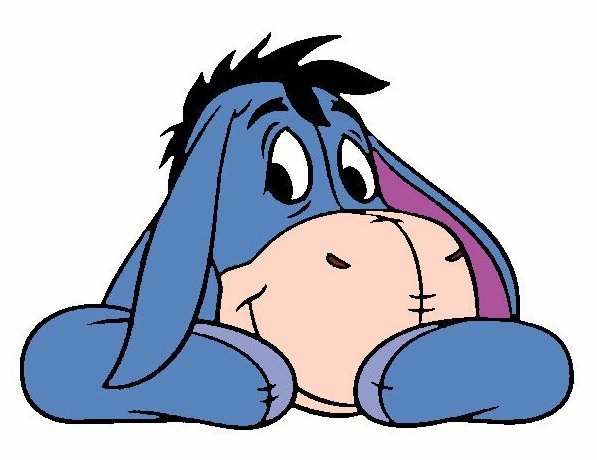 eeyore cute head shot sticker