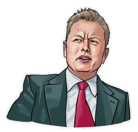 ELON I DONT THINK SO DRAWING STICKER