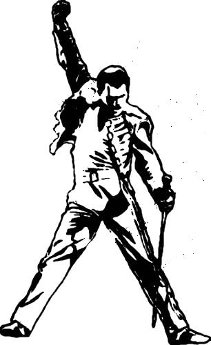 Freddie Mercury Queen Band Vinyl Decal Stickers