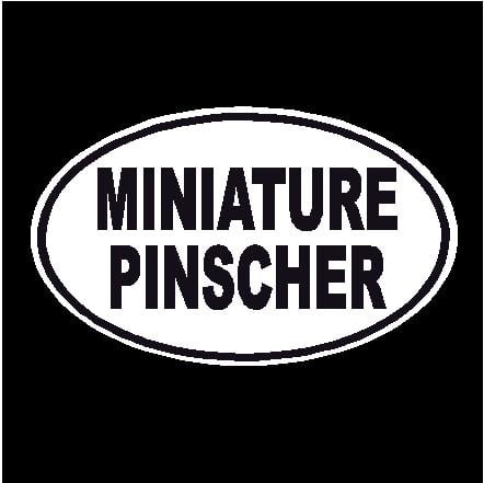 Miniature Pinscher Oval Decal