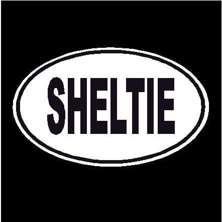 Sheltie Dog Oval Decal