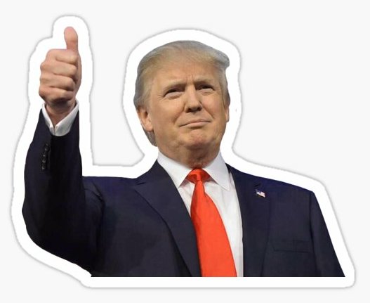 2020 TRUMP THUMBS UP STICKER