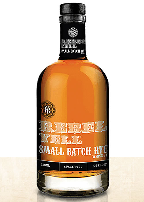 american-REBEL YELL booze bottle shaped sticker