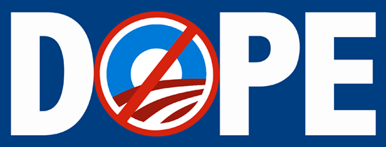 DOPE anti obama sticker