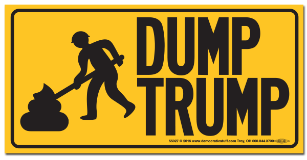 DUMP TRUMP PILE OF SHIT STICKER