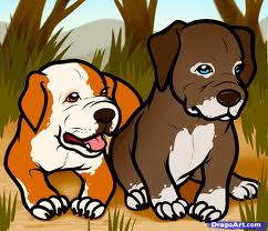 Pitbull Drawing Sticker