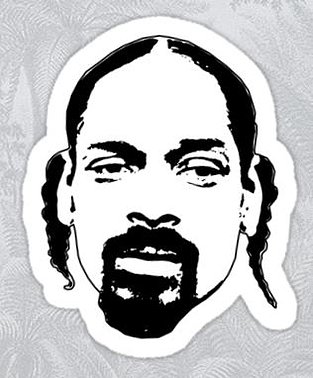 snoop face weed sticker