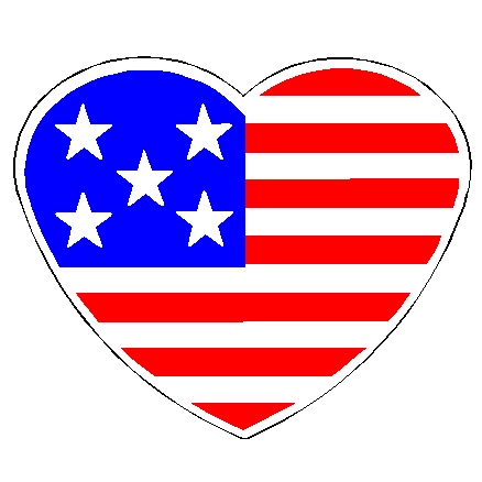 Heart USA vinyl decal - 423