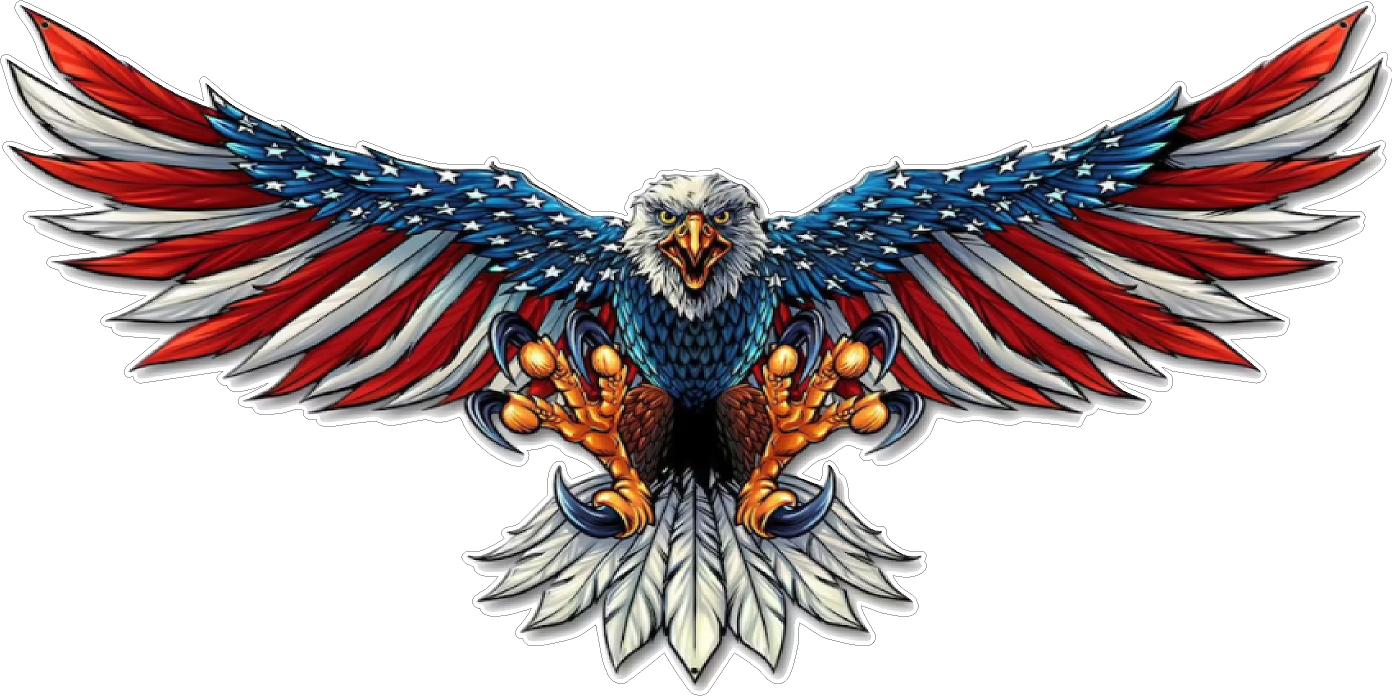 american eagle stars and stripes claws out sticker