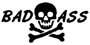bad ass boys skull decal