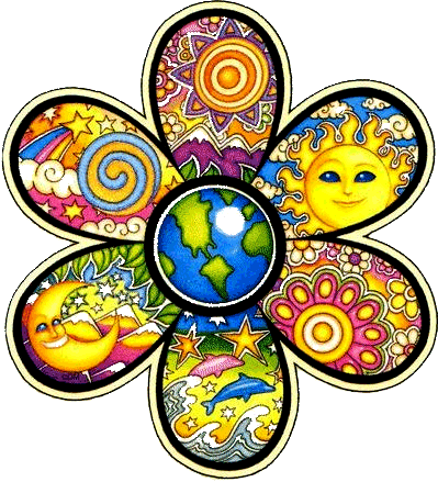 Earth-Flower-Bumper-Sticker-Decal