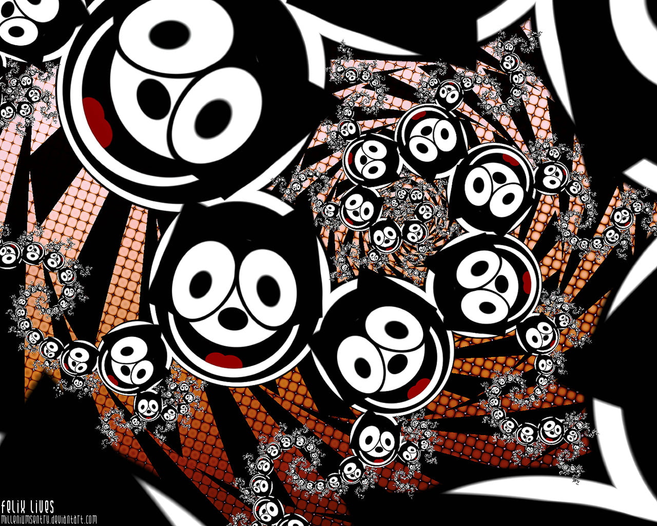 Felix the Cat Digital Diecut Decal Stickers 04