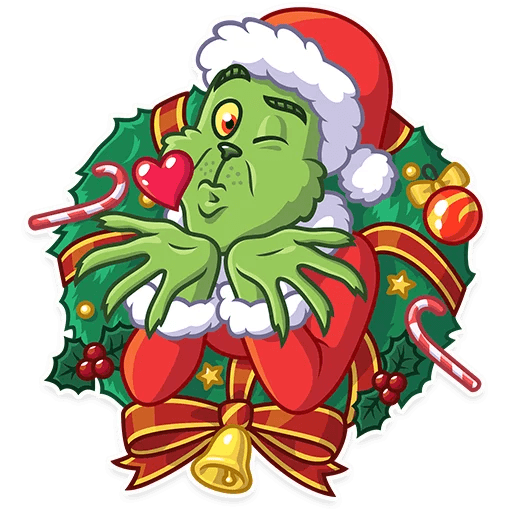 grinch stole christmas_cartoon sticker 2