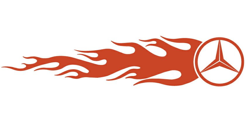 Mercedes Auto Flame Side Graphics (Pair)