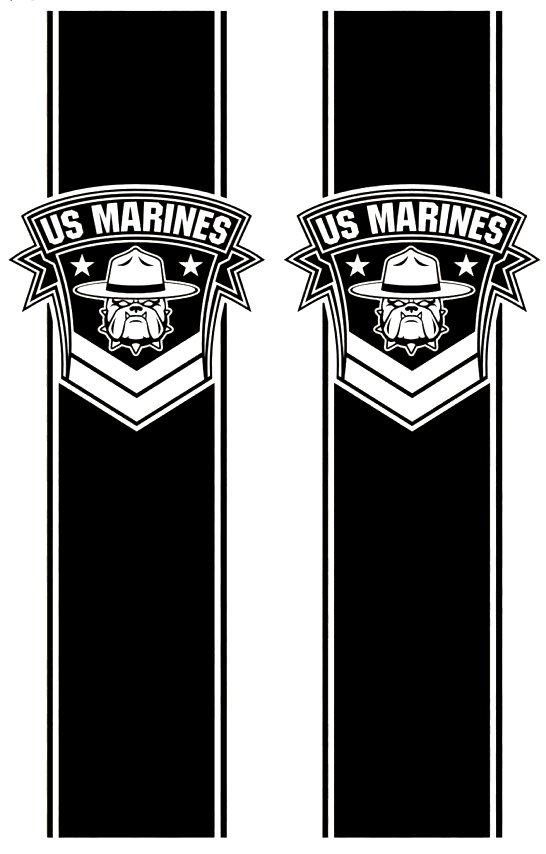 MILITARY USMC Bulldog Die Cut COMBO KIT