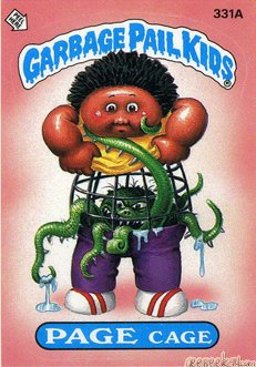 PAGE Cage Funny Decal Name Sticker