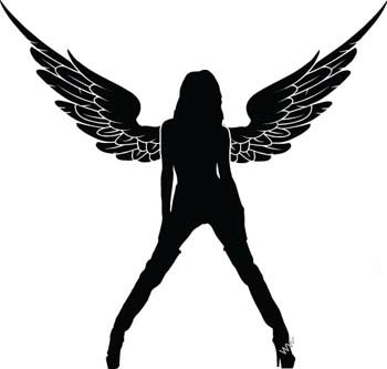 Sexy Lady Angel Decal 4