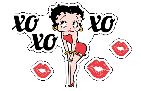 betty-boop-xo xo xo color sticker