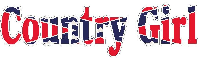 Country Girl REBEL FLAG Stickers - PAIR