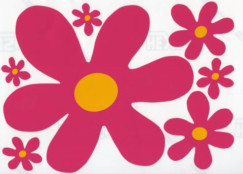 MYSTERY machine vinyl car FLOWER stickers pink